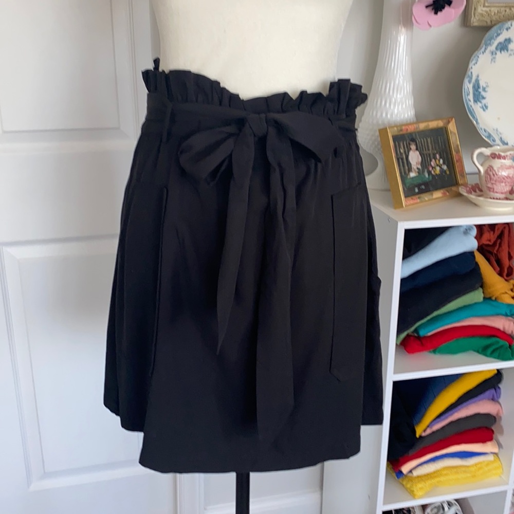 Modcloth Black Mini Skirt with Bow